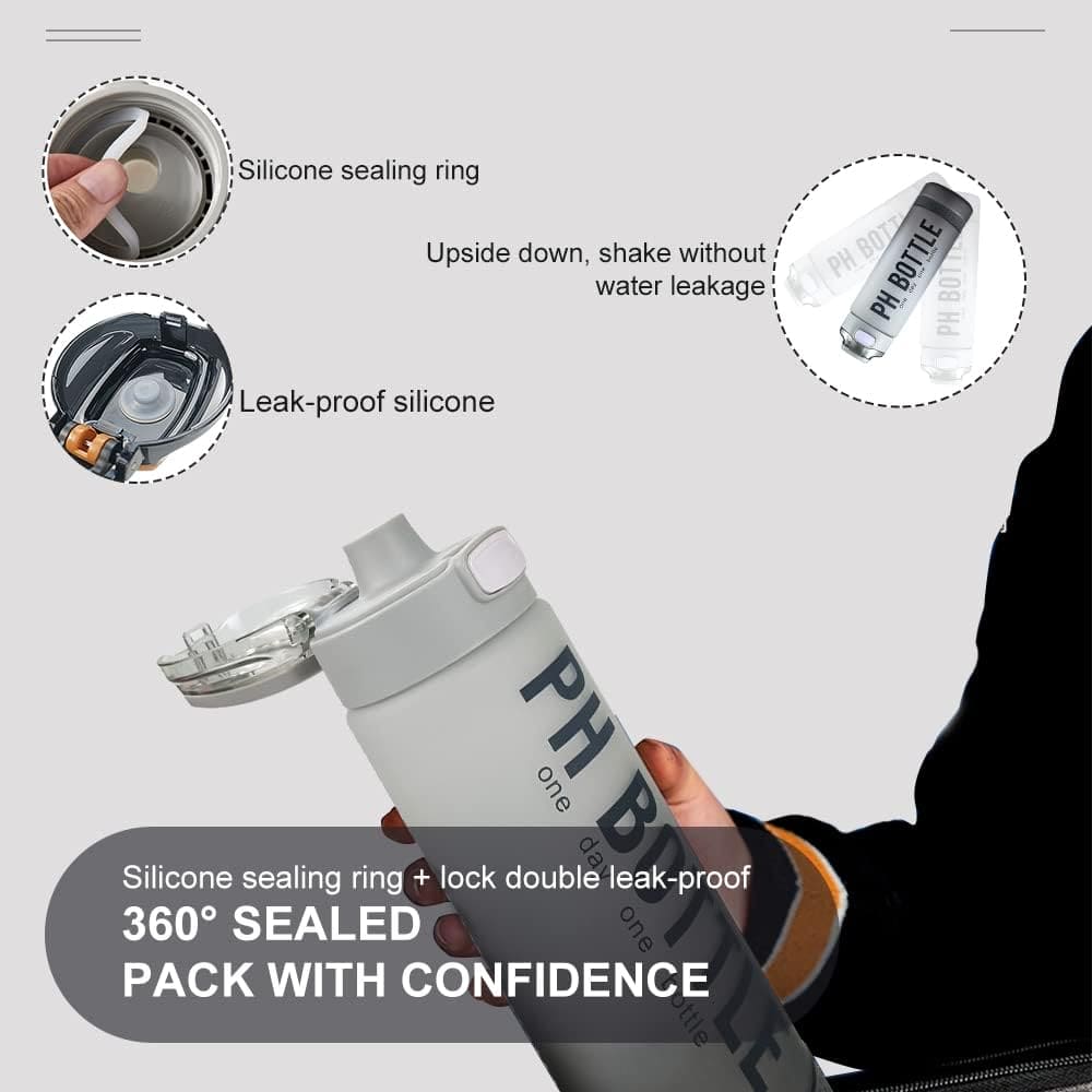 1L PH Water Bottle, Portable Gym Fitness Durable Sport Drinking Bottle, Unbreakable Water Bottle, Recyclable Plastic Drinking Bottle, Large Capacity Water Dispenser Bottle 1L PH Water Bottle, Portable Gym Fitness Durable Sport Drinking Bottle, Unbreakable Water Bottle, Recyclable Plastic Drinking Bottle, Large Capacity Water Dispenser Bottle